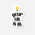 Sticker with text &