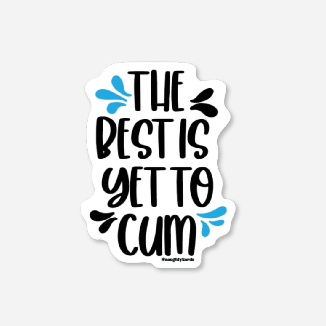 Sticker with text &