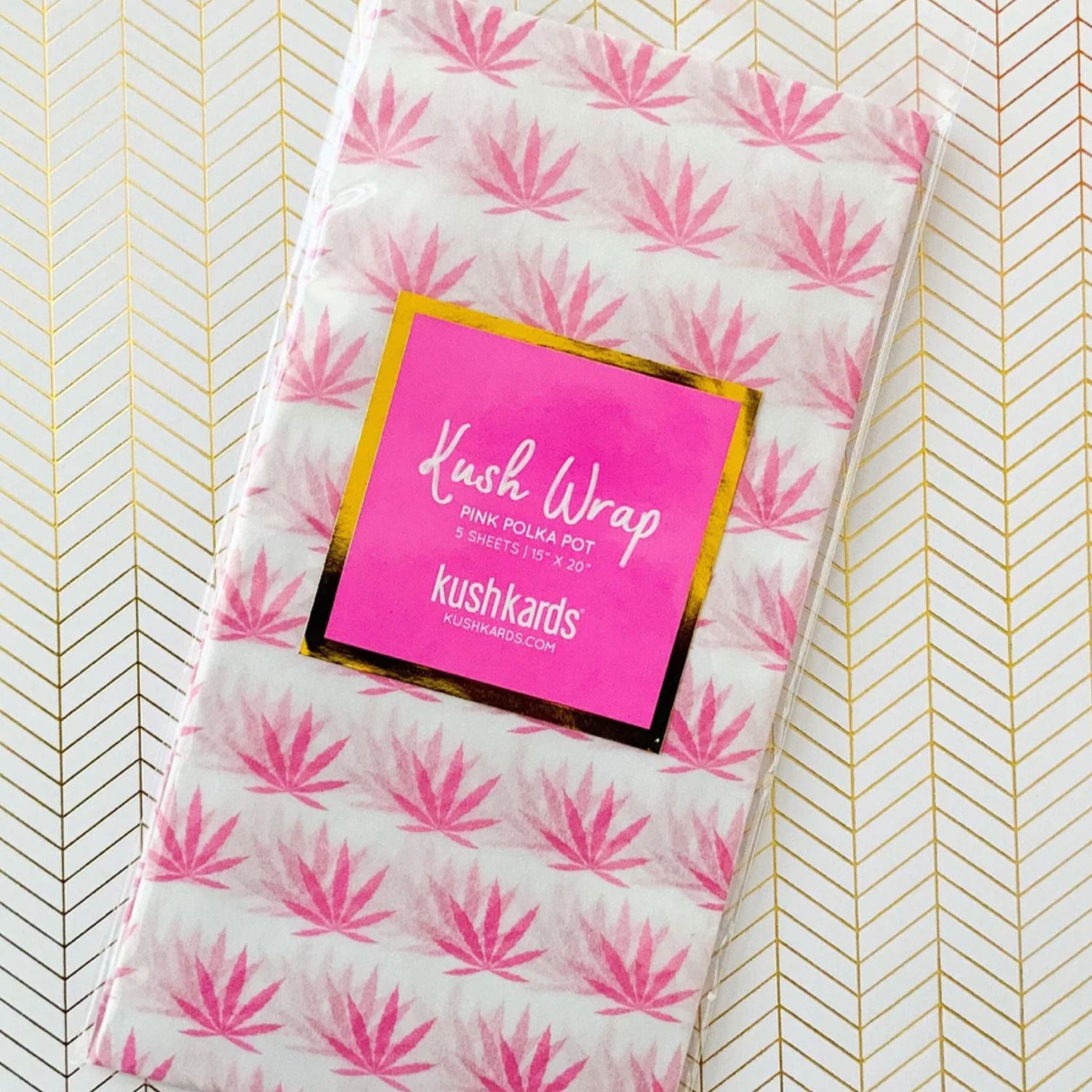 Purple and Pink Prints: &quot;Kush Wraps in Purple Pot Leaf and Pink Polka Pot prints, perfect for stylish gift wrapping. 🎁🌸&quot;
