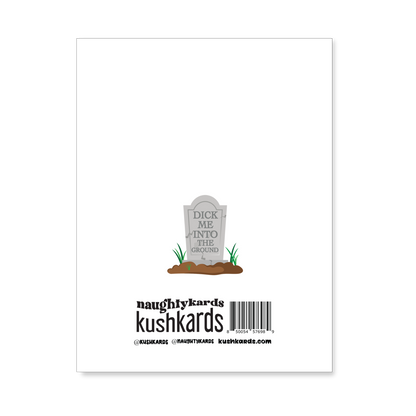 Naughty Halloween Greeting Card w/Matching Sticker (New 2024)