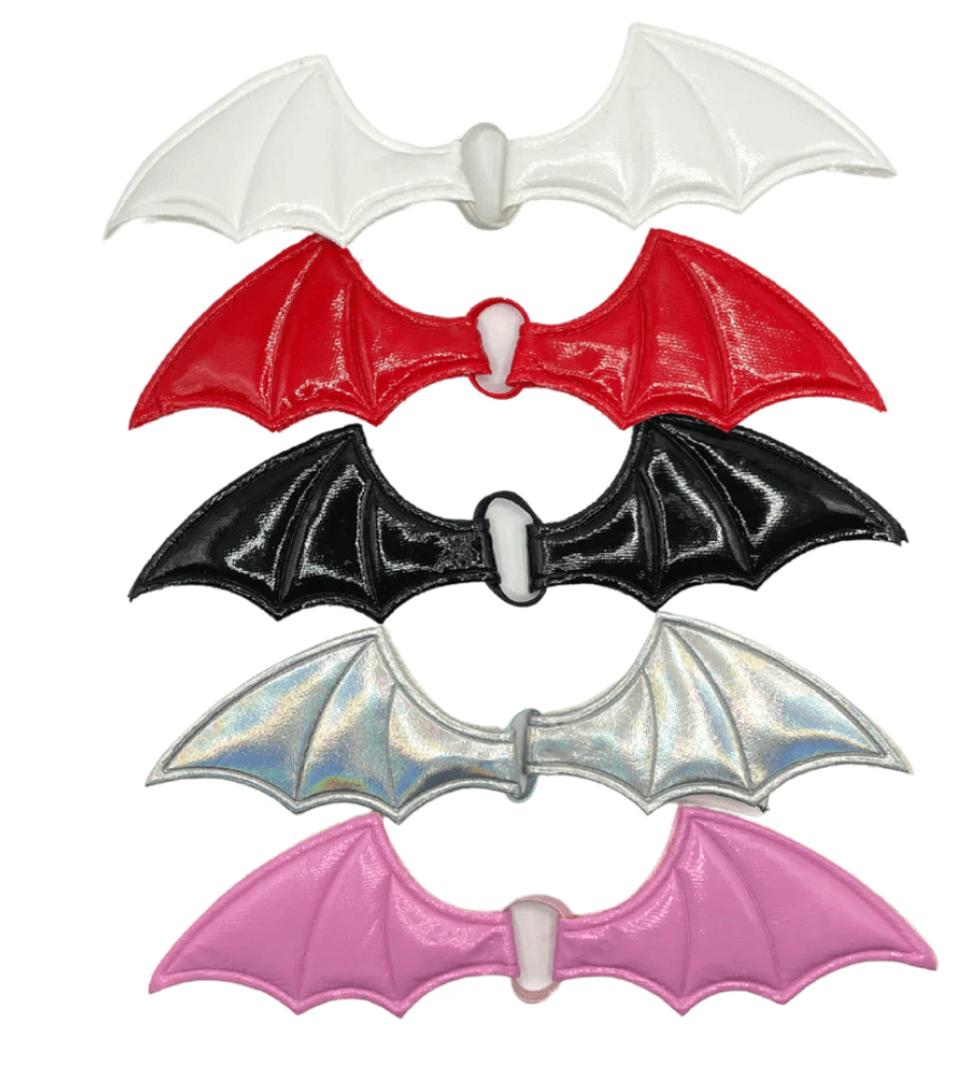 bat wing for your glass piece made of elastic and available in whire red black pink and silver 