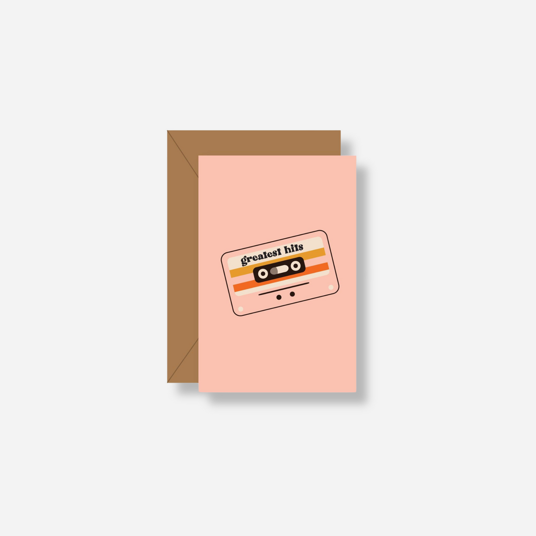 Greatest Hits mixtape illustration on a pink Tiny Card