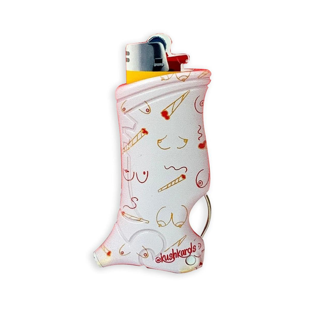 DOOBIES AND BOOBIES PRINT ON A LIGHTER CASE