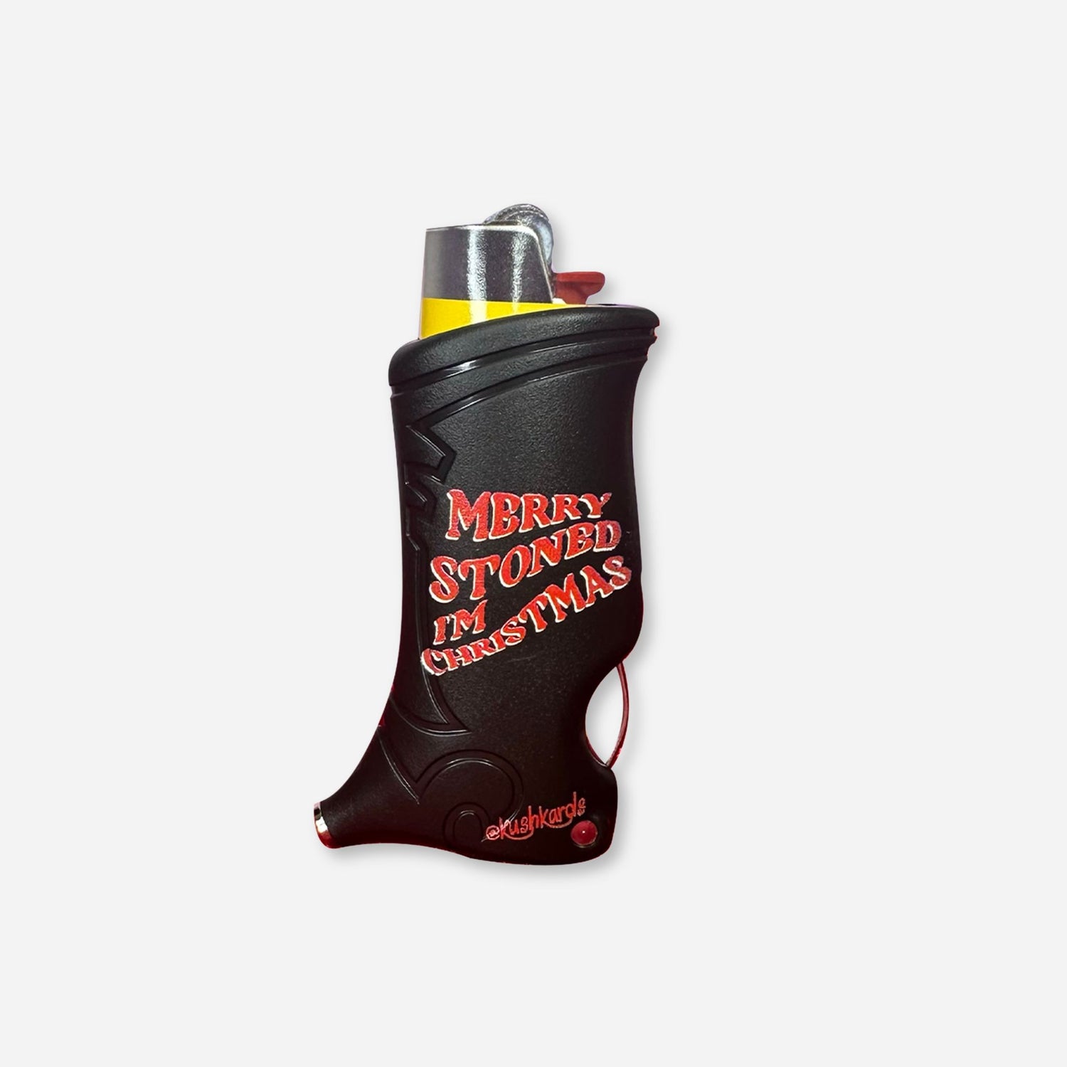 Merry Stoned Toker Poker Lighter Case: &quot;Black lighter case with &
