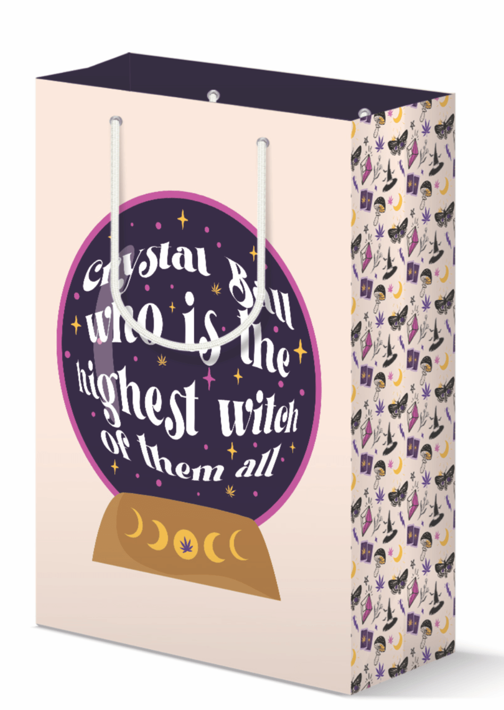 Crystal Ball Witch Large Gift Bag ! - KushKards