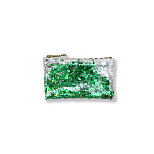 Green Cannabis Confetti Keychain Klutch