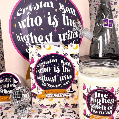 Highest With Of Them All Halloween Stoner Witch Gift Bag Set - KushKards