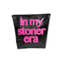 Black TRAVEK BAG with pink text &