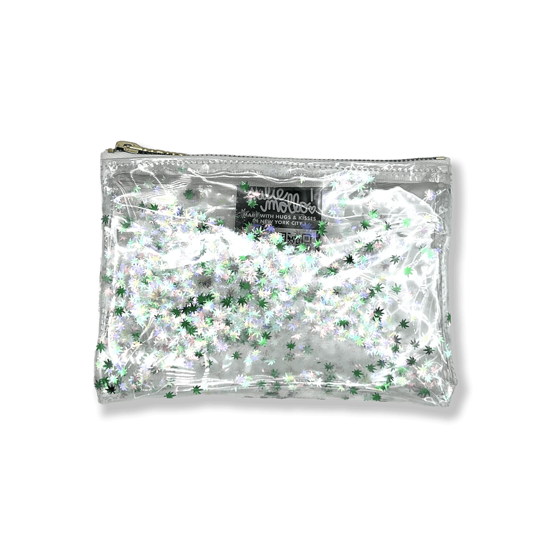 White Cannabis Confetti Midi Kush Klutch