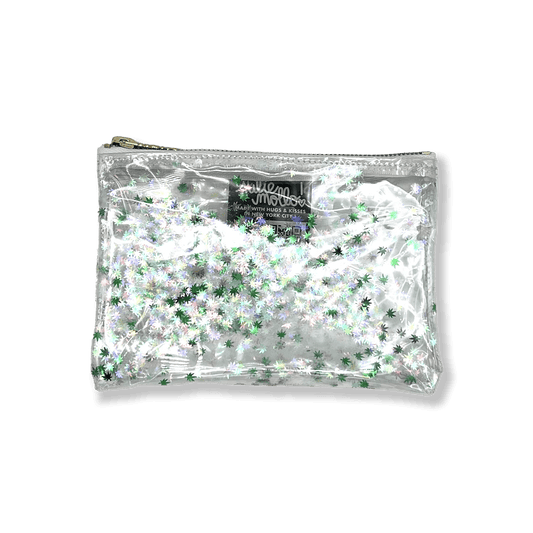 White Cannabis Confetti Midi Kush Klutch