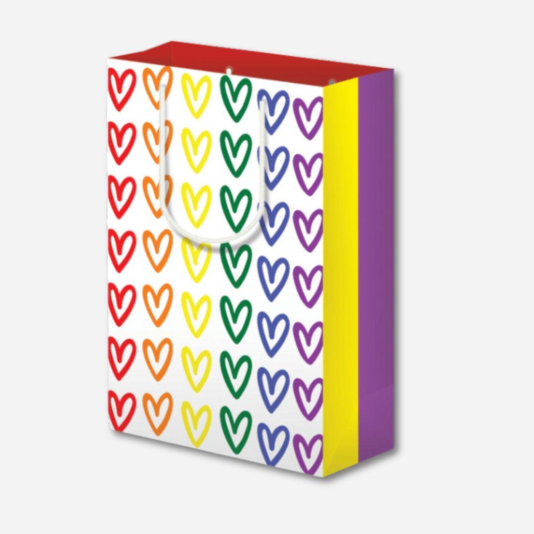 Pride Hearts Large Gift Bag