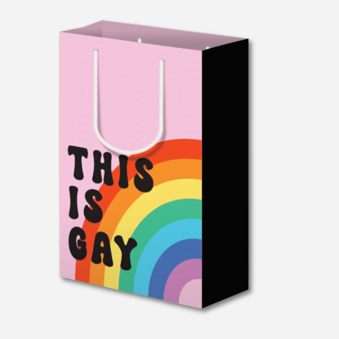 This Is Gay Rainbow Pride Large Gift Bag