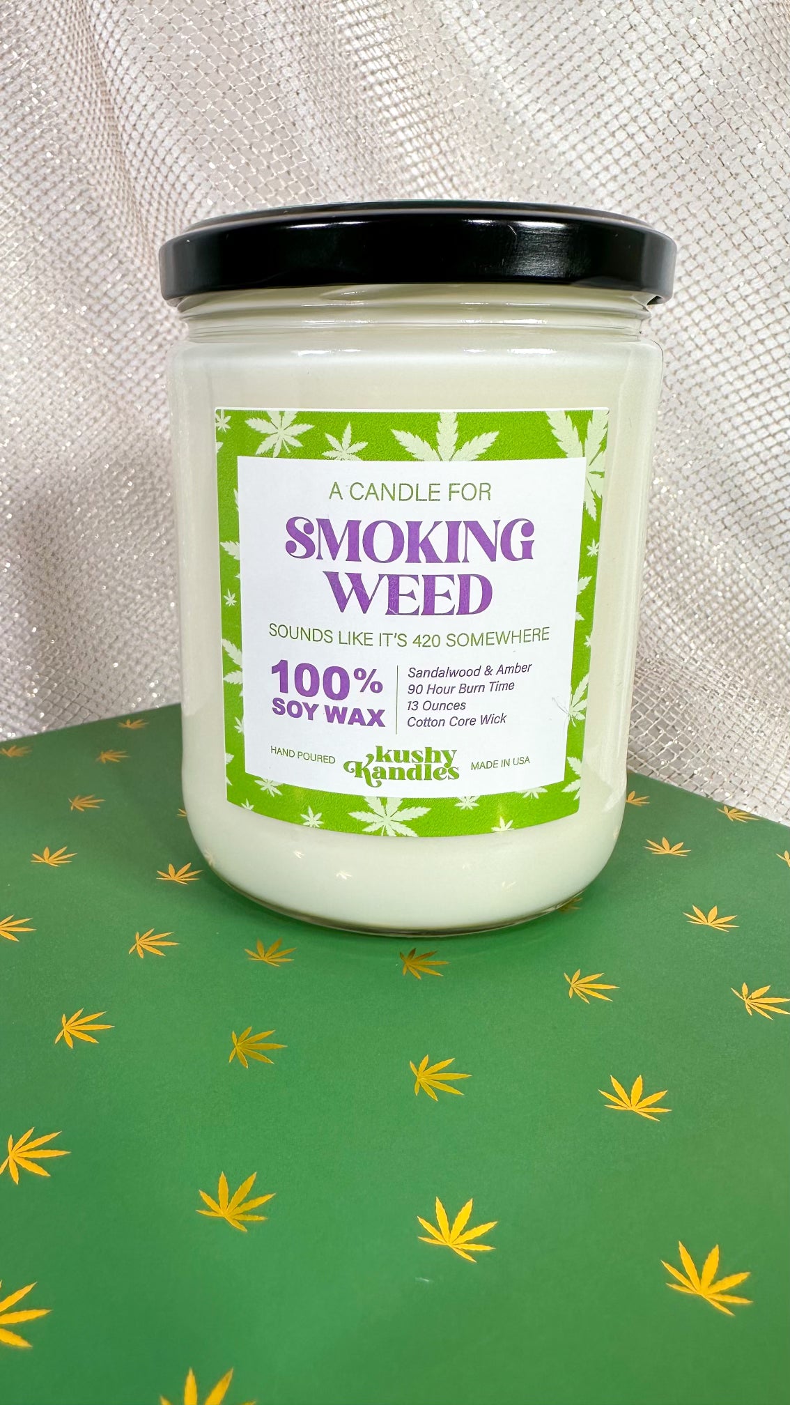 Smoking Weed Kushy Candle 