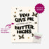 Greeting Card with text "You give me butter highs" and a slot to insert a pre roll and branded kushkards matchbook