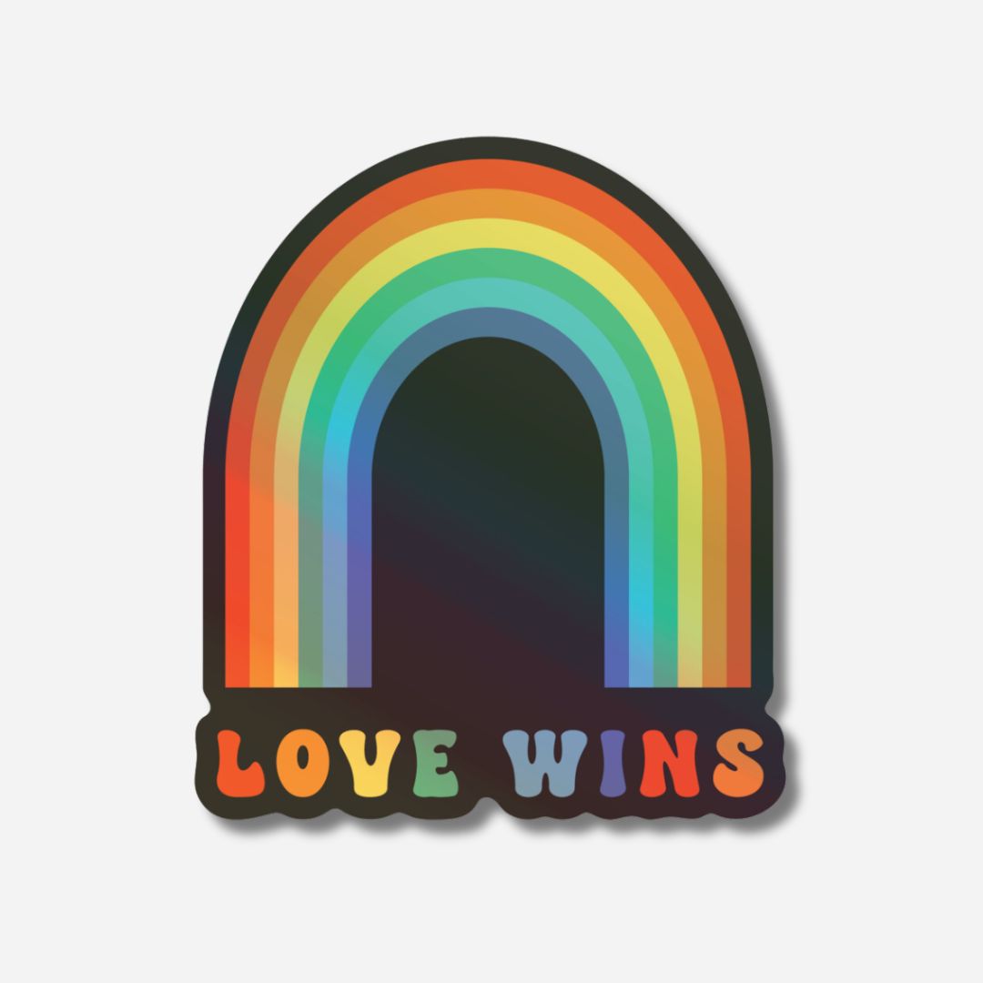 Love Wins Pride Holographic Sticker