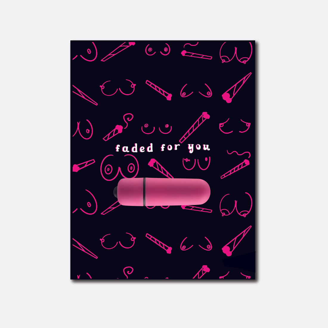 Faded For You Greeting Card with Bullet Vibrator