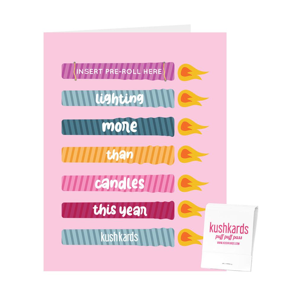 🎂 Birthday Candles Cannabis Greeting Card - KushKards