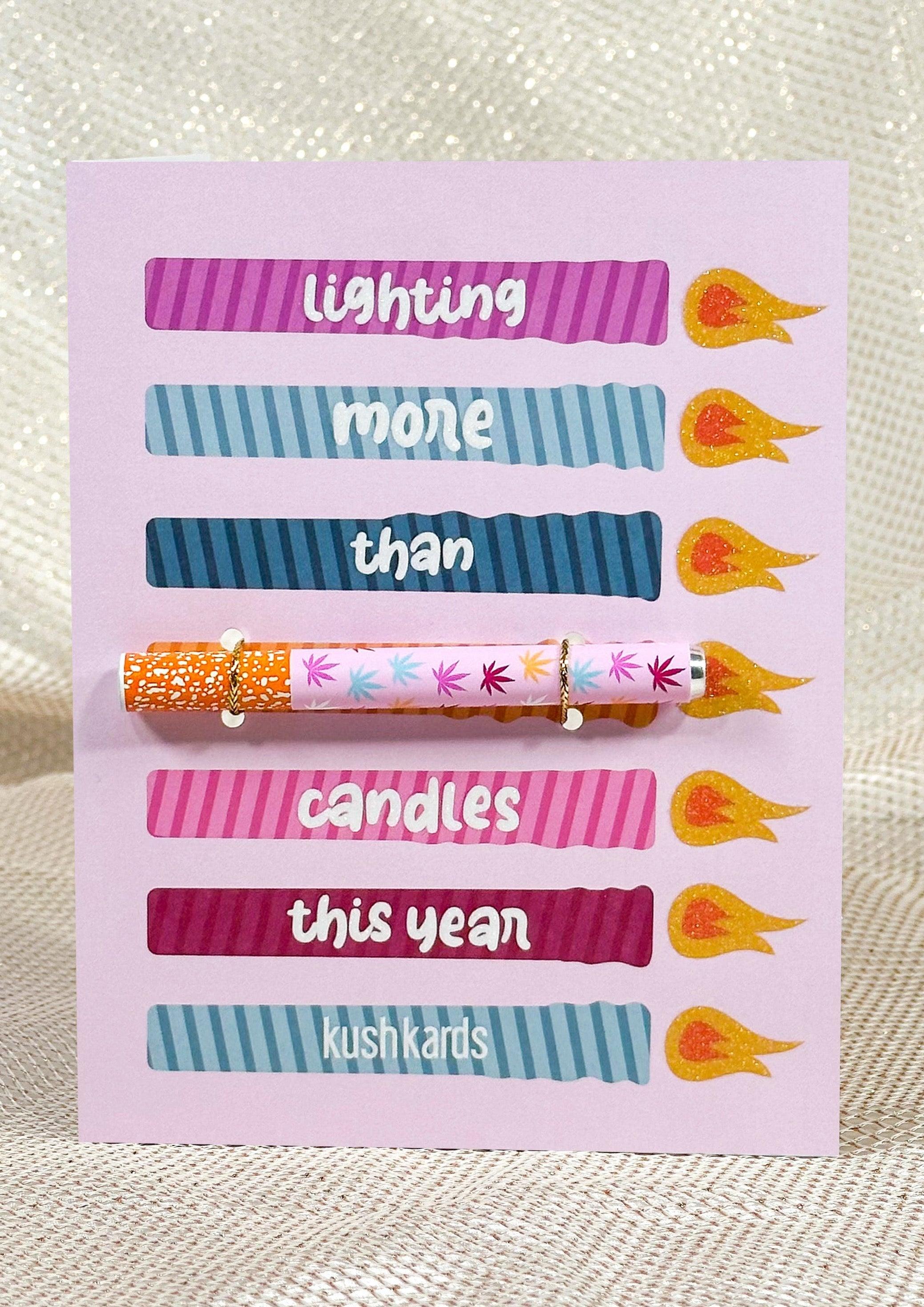 🎂 Birthday Candles Cannabis Greeting Card - KushKards