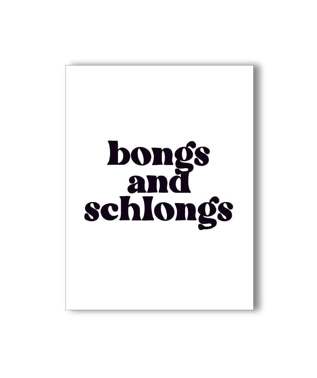 Bongs and Schlongs Card - KushKards
