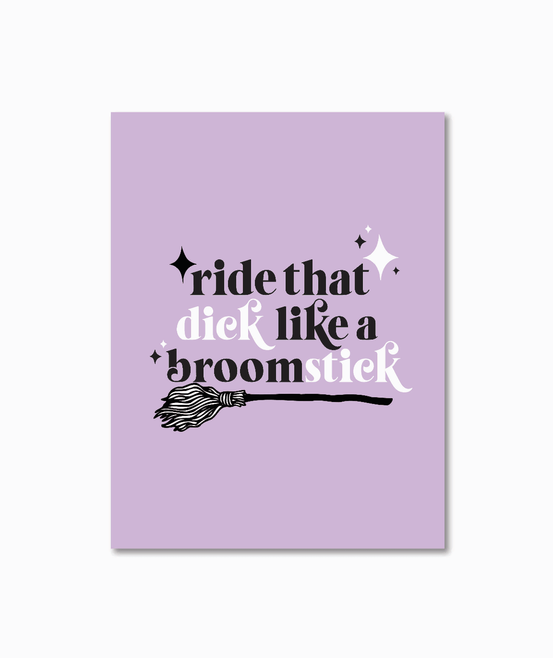 🧹 Broomstick Dick Halloween Naughty Greeting Card - KushKards