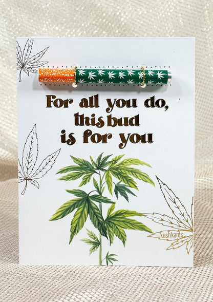 🌱 Bud For You Thank You Cannabis Greeting Card - KushKards