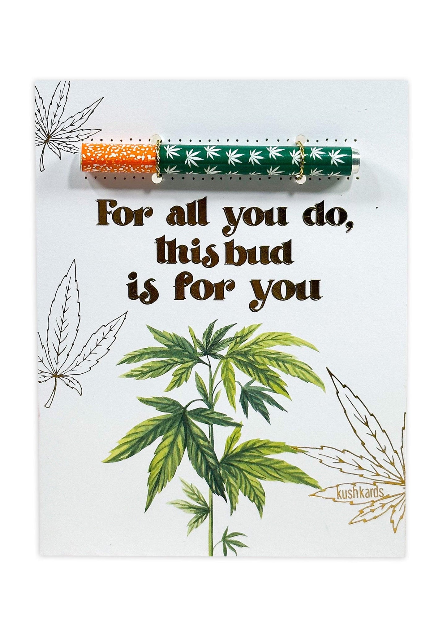 🌱 Bud For You Thank You Cannabis Greeting Card - KushKards