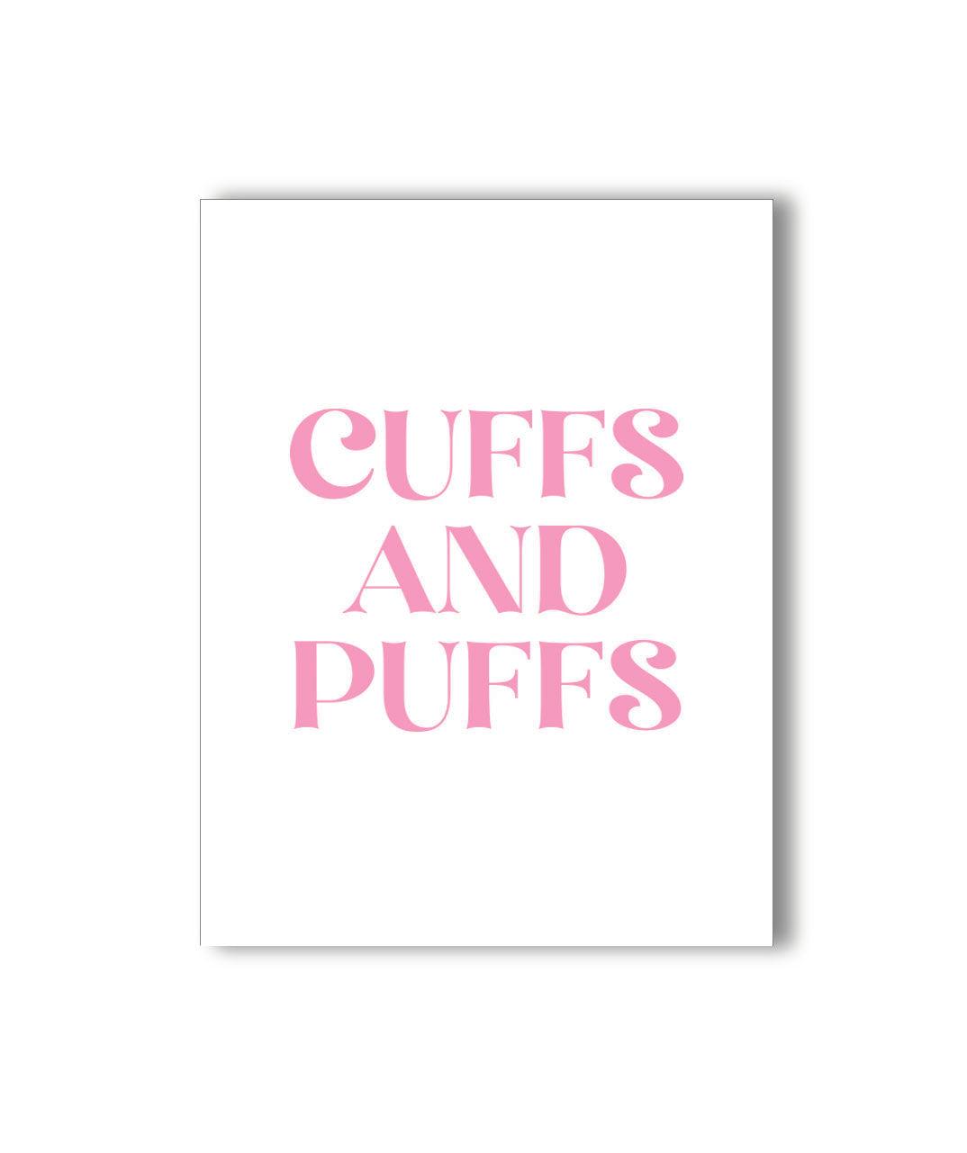 Cuffs and Puffs Adult Naughty Card - KushKards