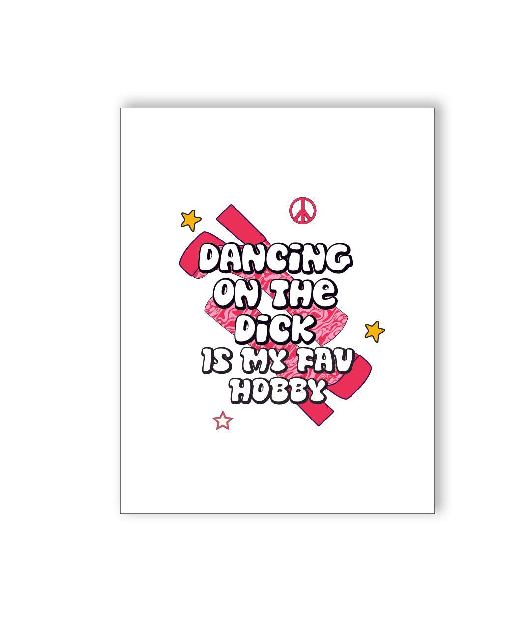 👠 Dancing On The Dick Naughty Greeting Card - KushKards