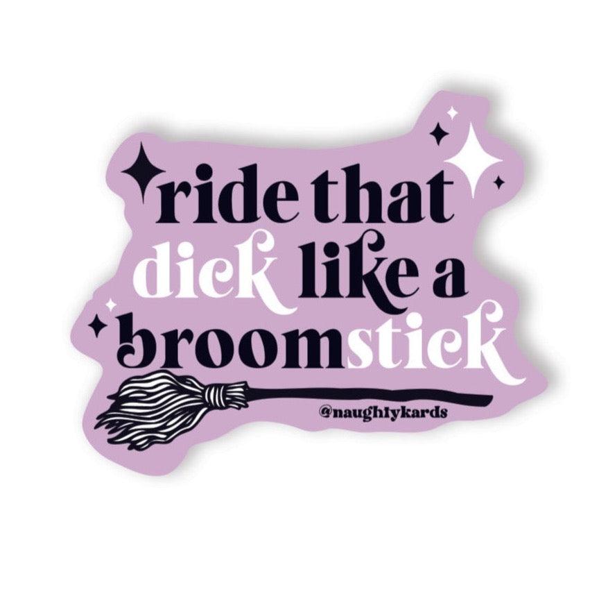 Dick Broomstick Halloween Naughty Sticker - KushKards