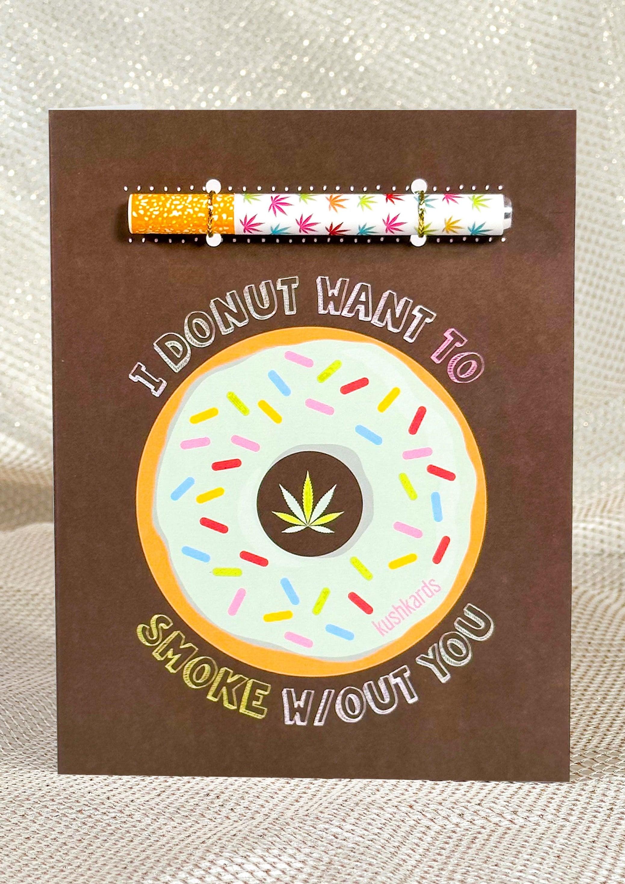 🍩 Donut Birthday Cannabis Greeting Card - KushKards