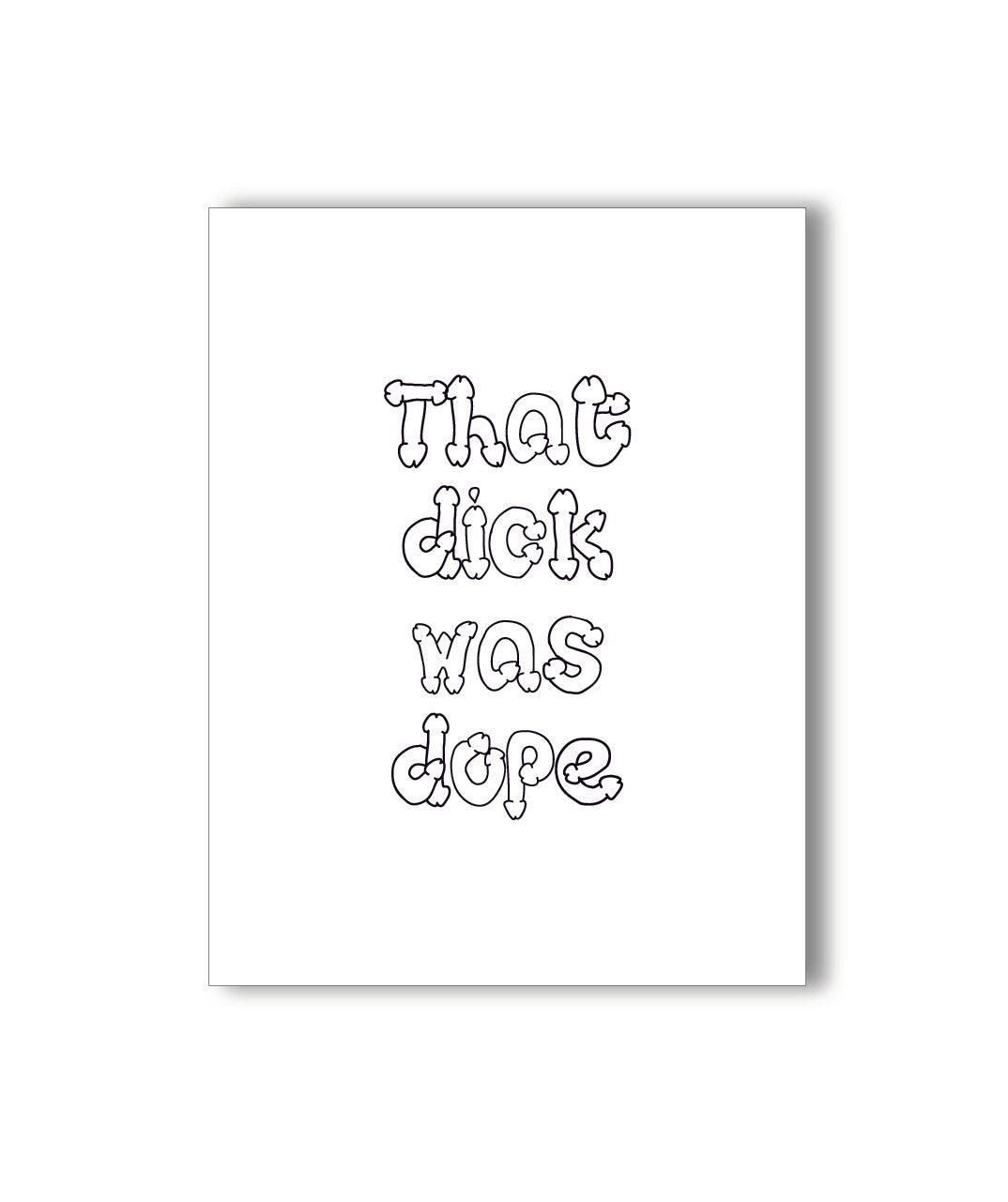 Dope Dick Card - KushKards