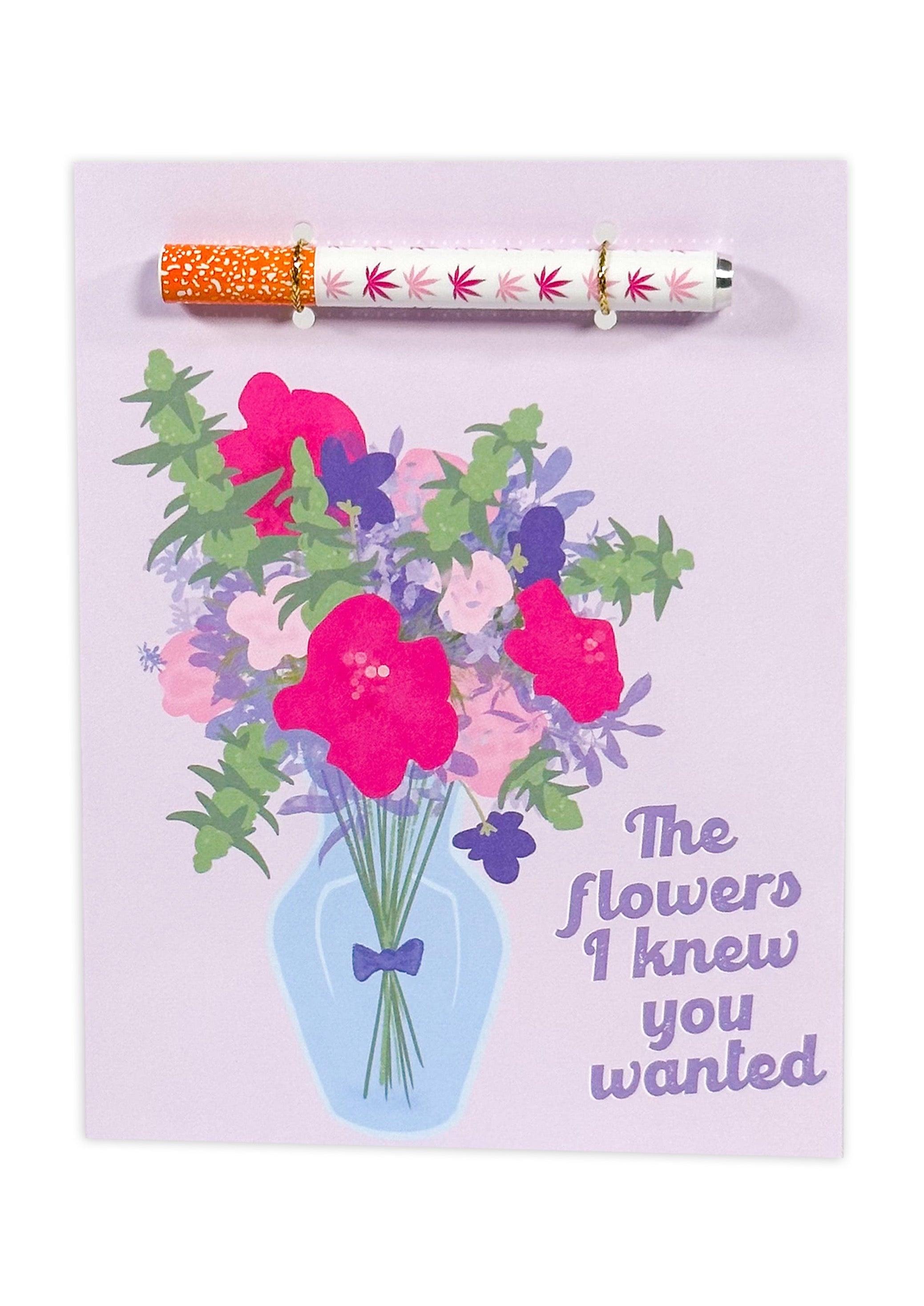 💐 Flowers Cannabis Greeting Card - KushKards