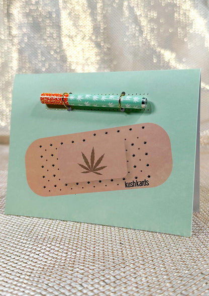 🩹 Get Well Bandaid Cannabis Greeting Card - KushKards