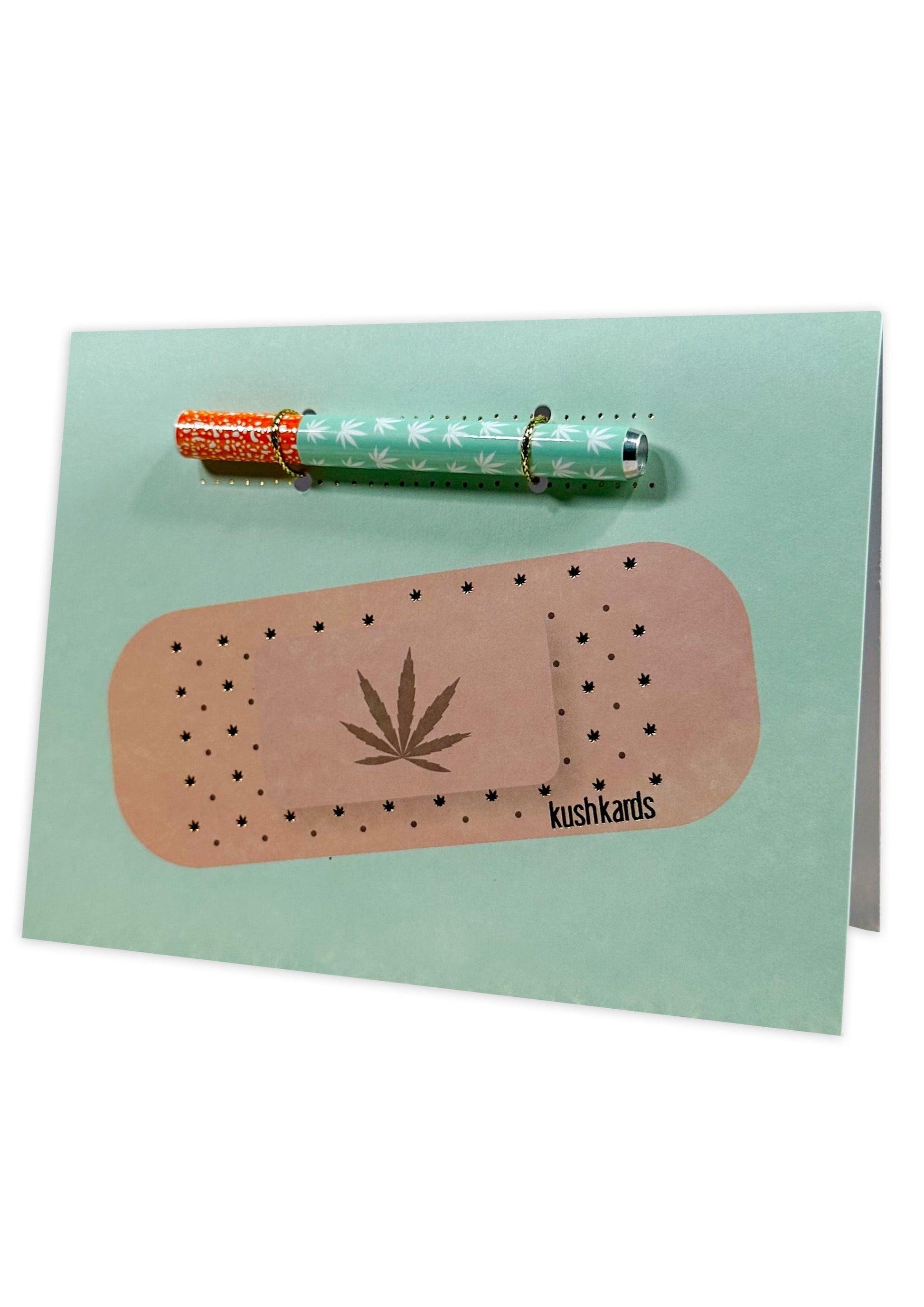 🩹 Get Well Bandaid Cannabis Greeting Card - KushKards
