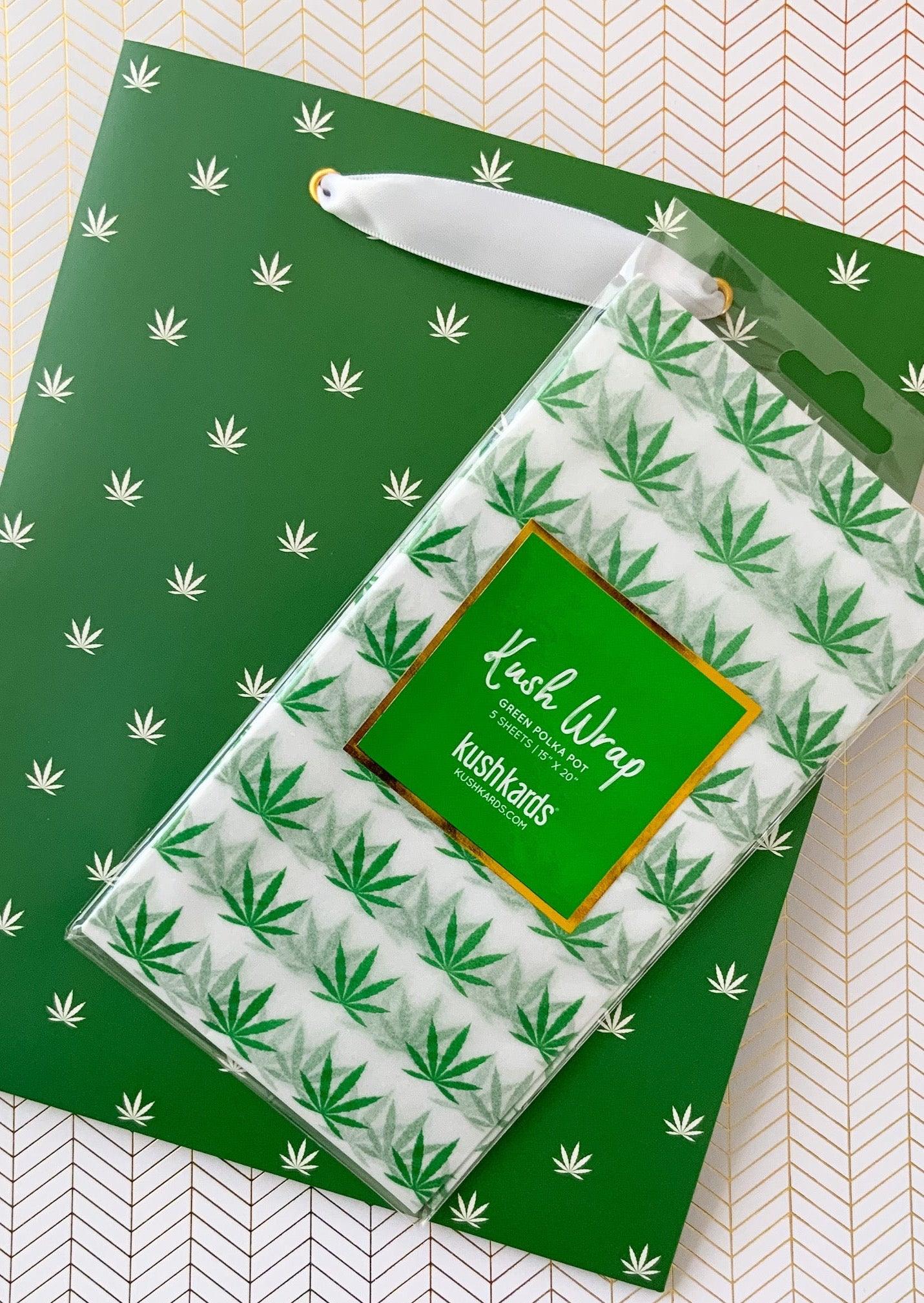 Green/White Gift Wrap ! - KushKards