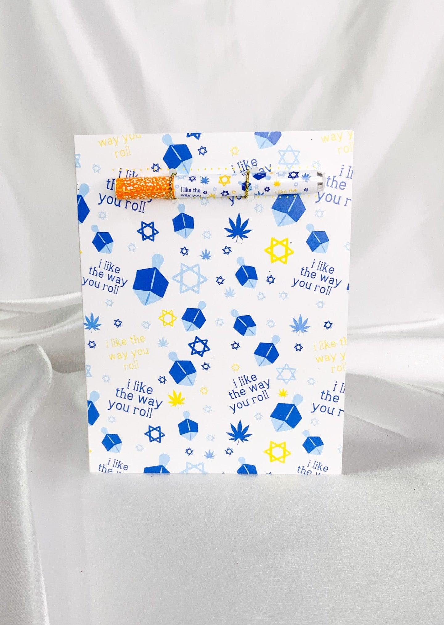 Hanukkah Roll With It Card - KushKards
