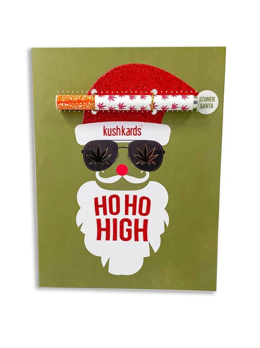 Ho Ho High Holiday Cannabis Greeting Card - KushKards