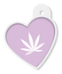 Lilac Pot Leaf Candy Heart Kush Charm - KushKards