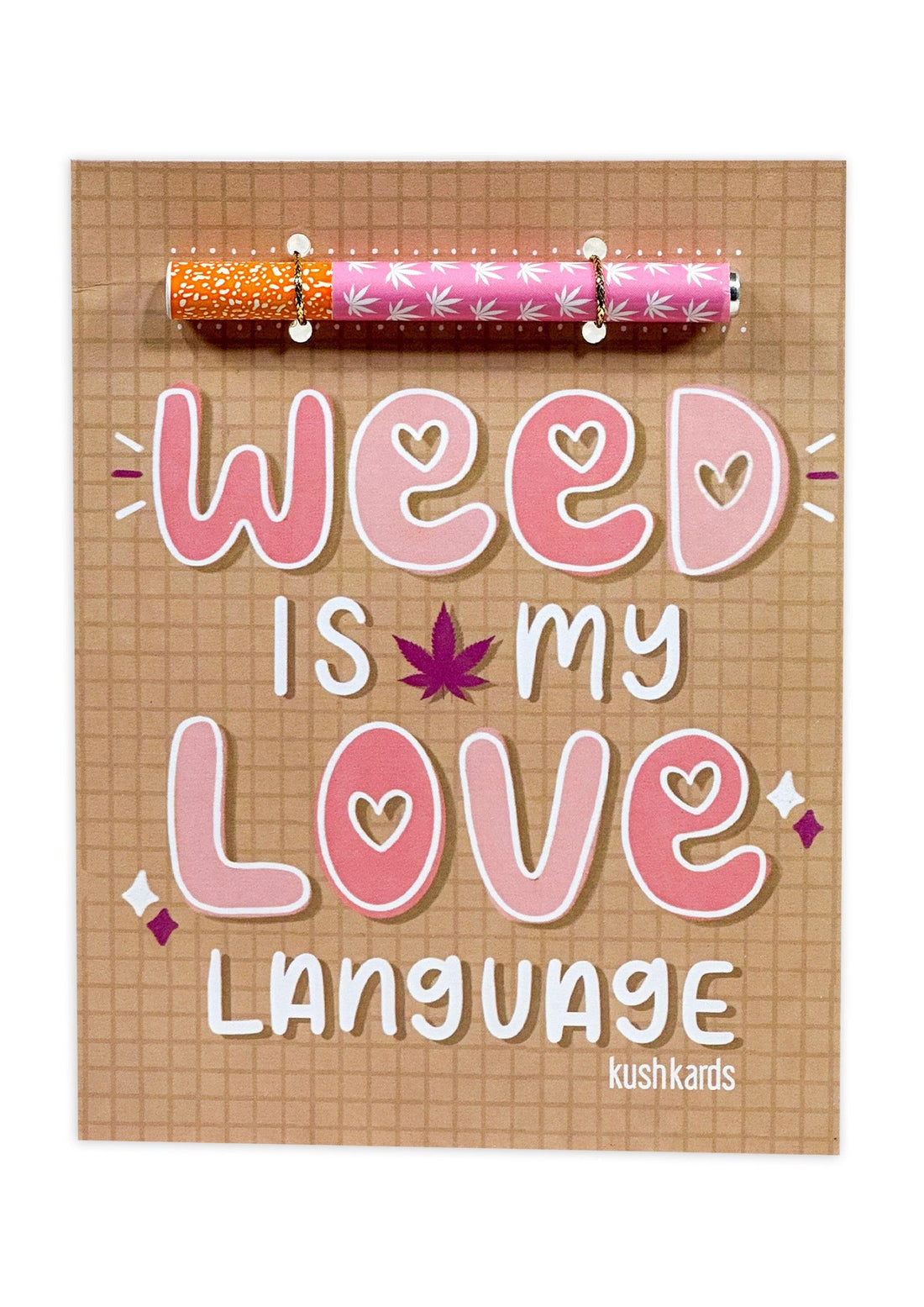 💕 Love Language Cannabis Greeting Card - KushKards