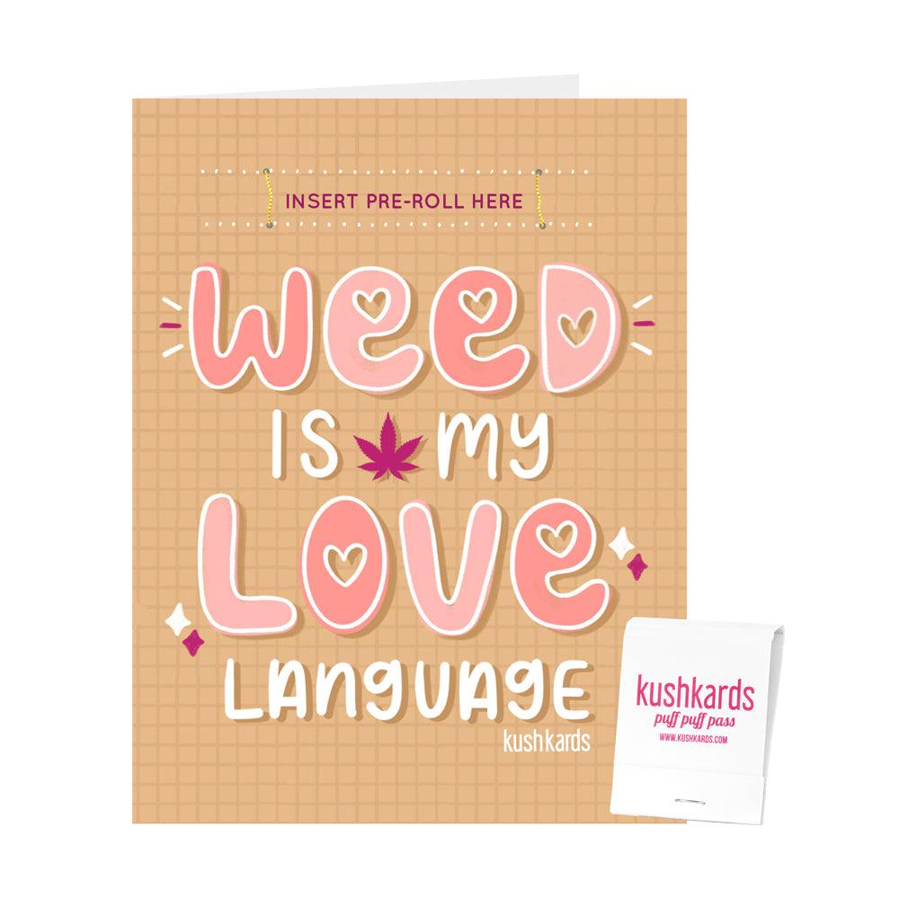 💕 Love Language Cannabis Greeting Card - KushKards