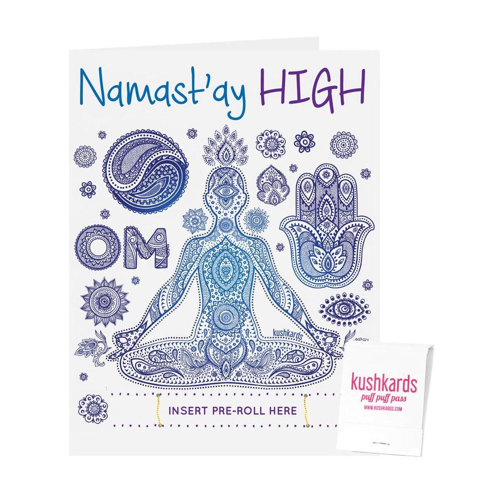 💜 Namast'ay High Cannabis Greeting Card - KushKards