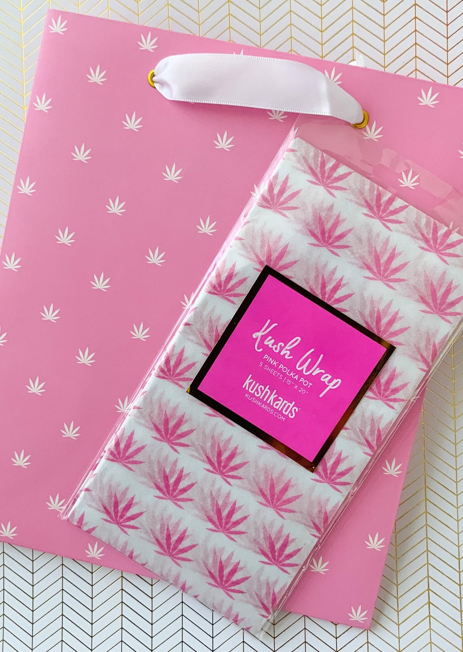 Pink/White Gift Wrap ! - KushKards