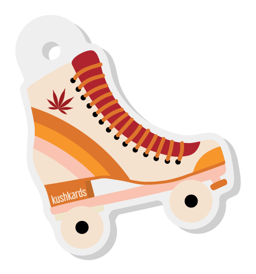 🛼 Quad Roller Skate Kush Charm - KushKards