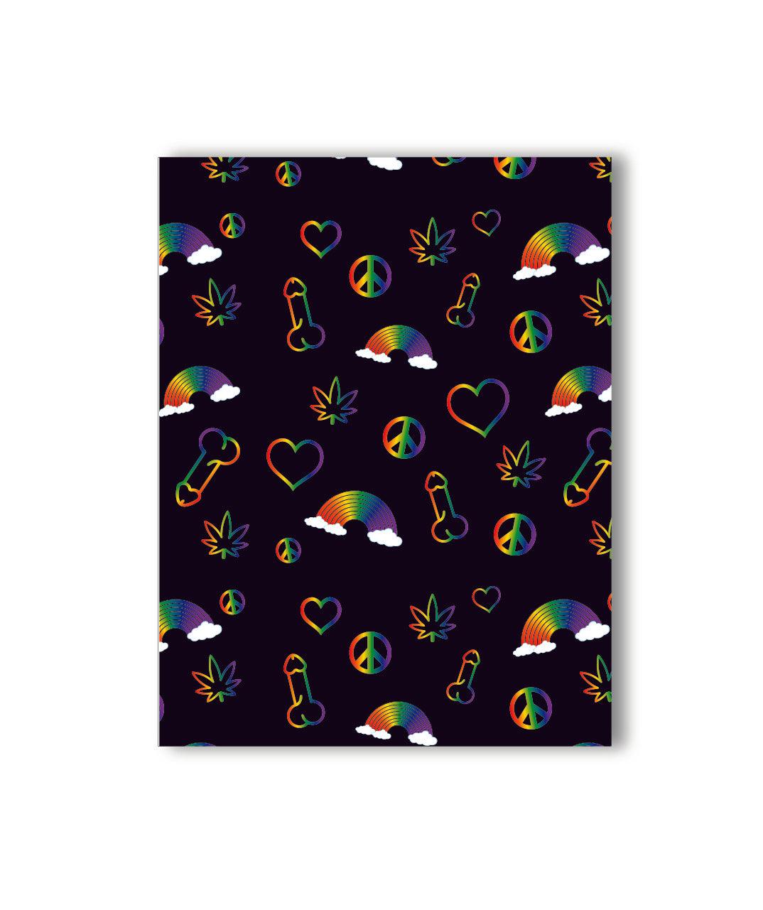Rainbow Penis Print Card - KushKards