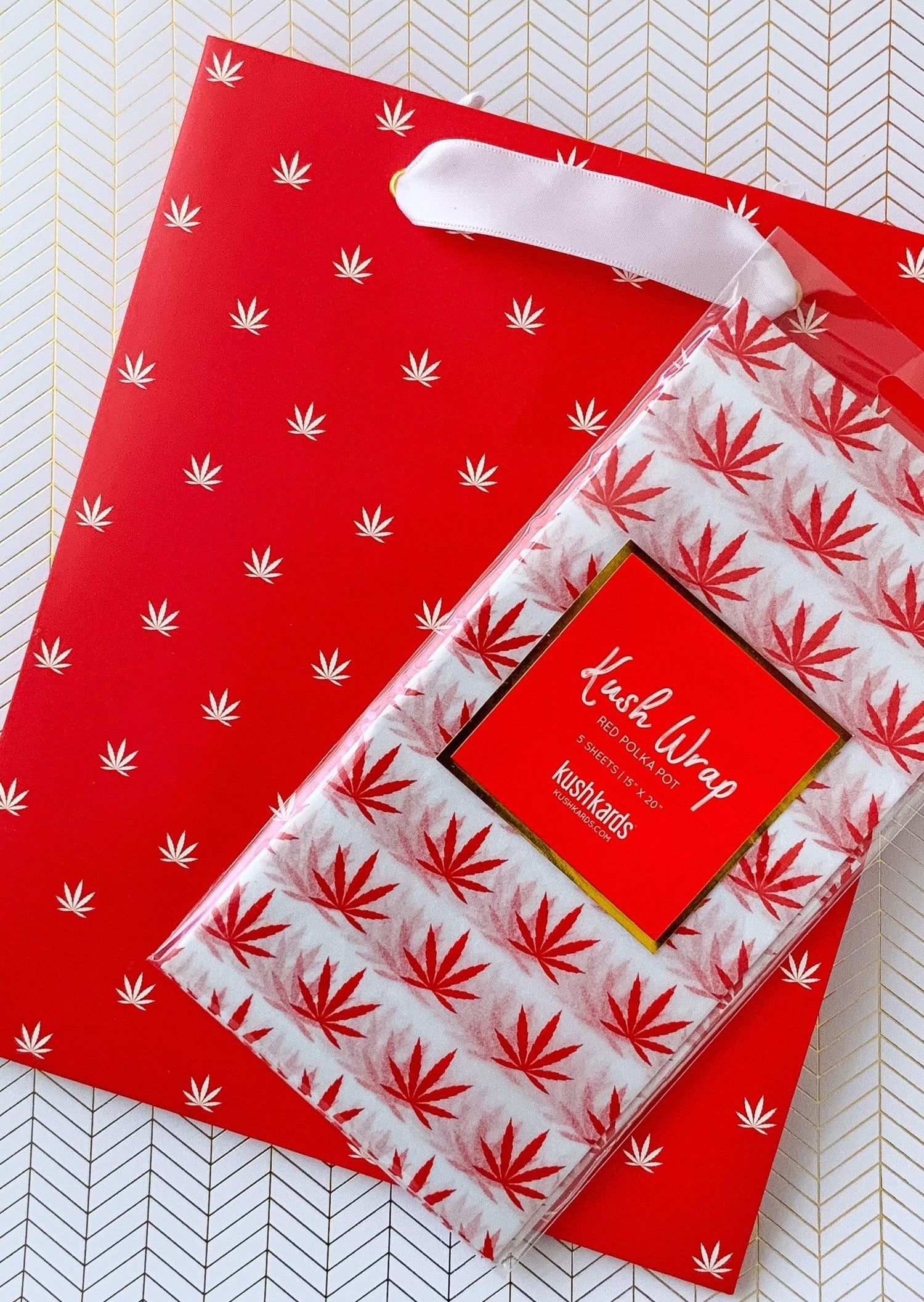 Red/White Gift Wrap ! - KushKards