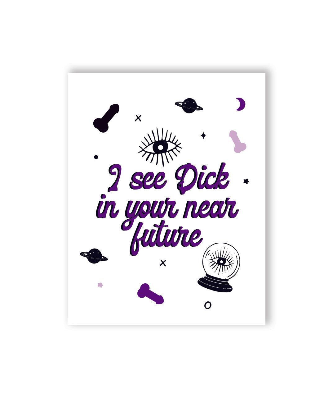 🔮 See Dick In Your Near Future Halloween Naughty Greeting Card - KushKards