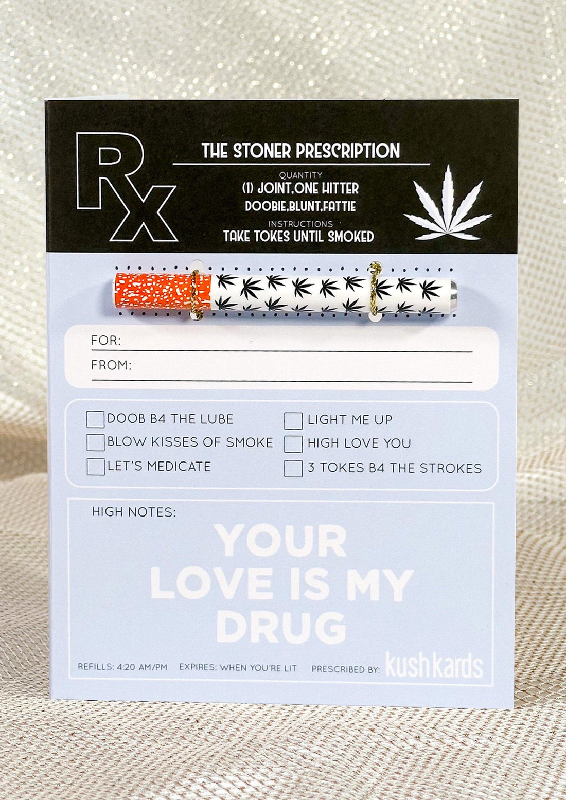 🖤 Stoner Prescription Cannabis Greeting Card - KushKards