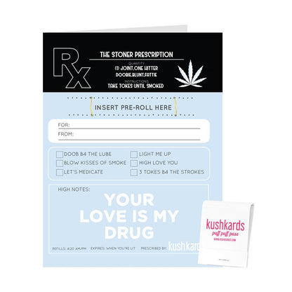 🖤 Stoner Prescription Cannabis Greeting Card - KushKards