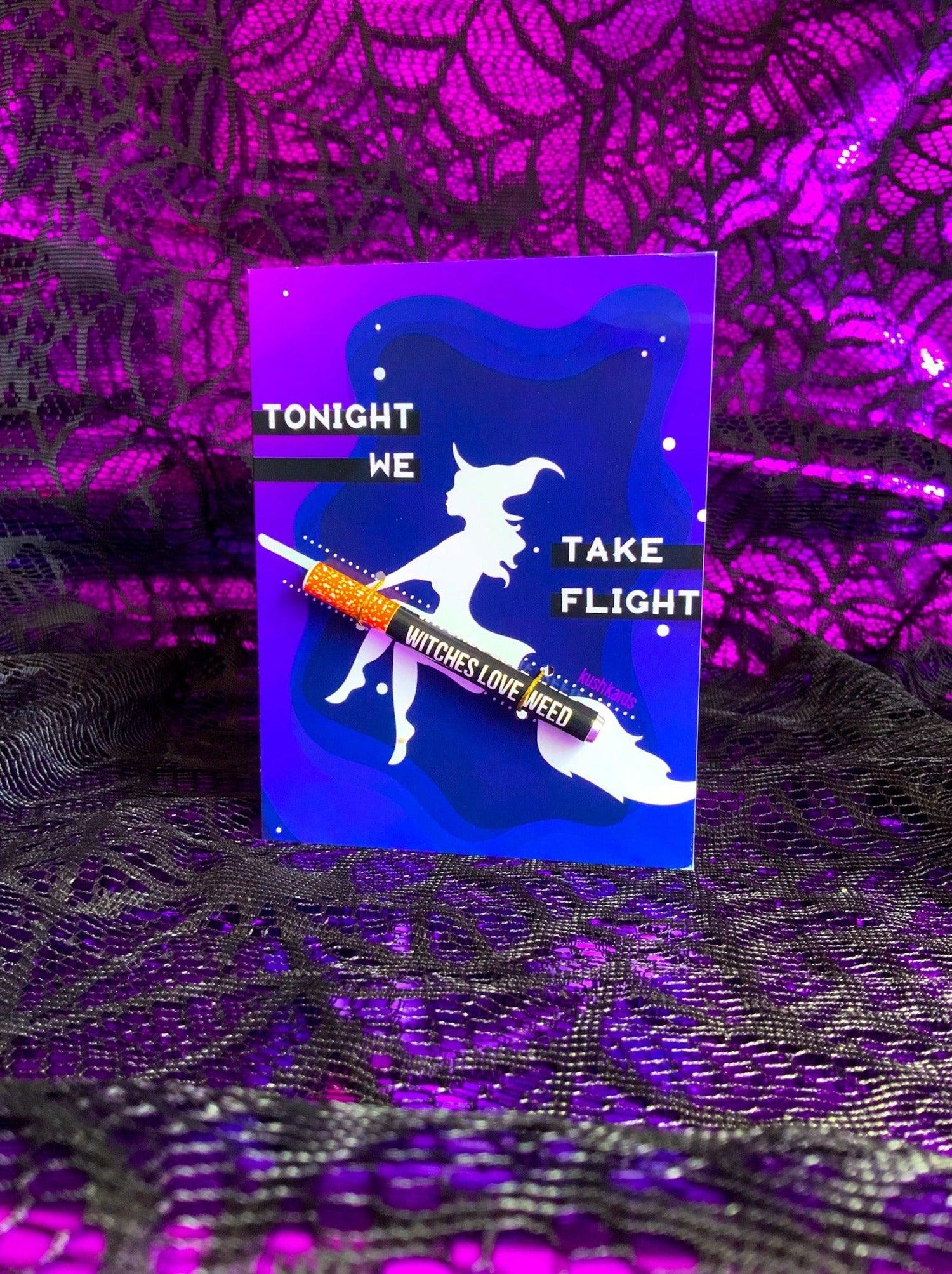 🧙🏻‍♀️ Take Flight Witches Cannabis Greeting Card - KushKards