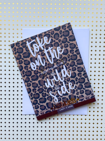 🐆 Toke on the Wild Side Cannabis Greeting Card - KushKards